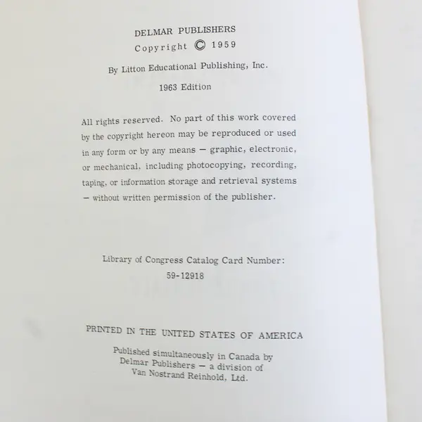 1963 Direct Current Fundamentals Hardcover Book by Orla E. Loper Delmar