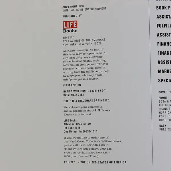 LIFE The Year in Pictures 1998 Hardcover Dust Jacket 1st Edition 1999 Good