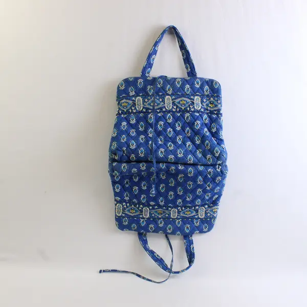 Americana by Sharif  Floral Quilted Blue Tote Cosmetic Toiletry Bag