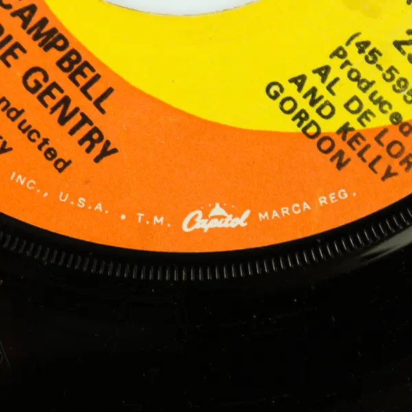 Glen Campbell Little Green Apples/Let It Be Me Record 7" Vinyl 45rpm Record