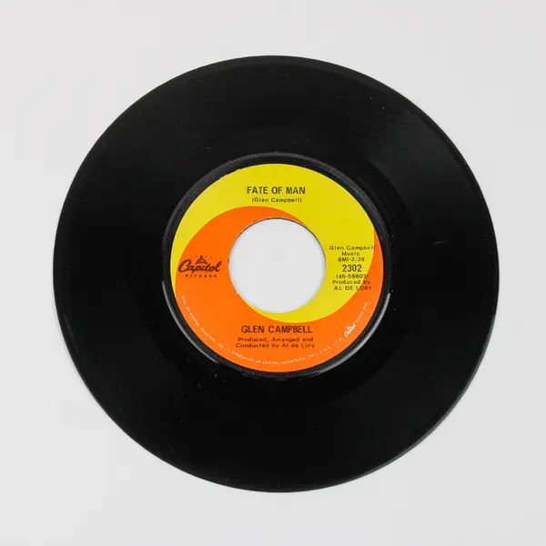 Glen Campbell Fate of Man/Wichita Lineman Capitol Records 7" Vinyl 45rpm Record