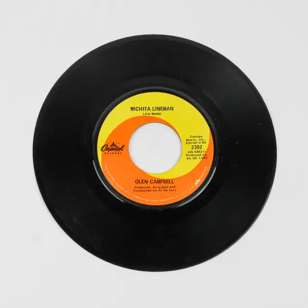 Glen Campbell Fate of Man/Wichita Lineman Capitol Records 7" Vinyl 45rpm Record