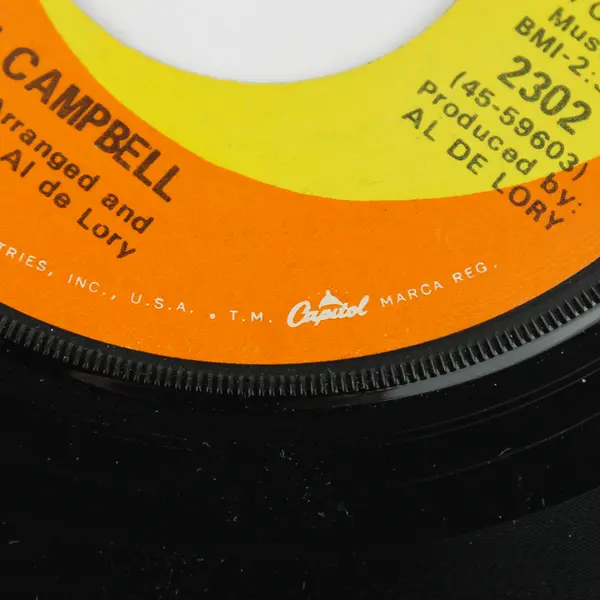 Glen Campbell Fate of Man/Wichita Lineman Capitol Records 7" Vinyl 45rpm Record