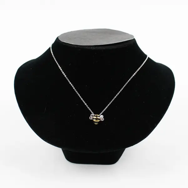 Project Honey Bees Sterling Silver Pendant Necklace 20"