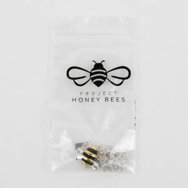 Project Honey Bees Sterling Silver Pendant Necklace 20"
