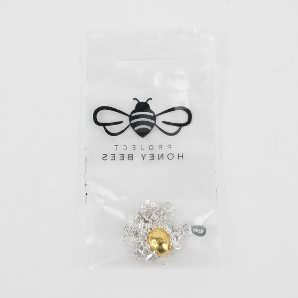 Project Honey Bees Sterling Silver Pendant Necklace 20"