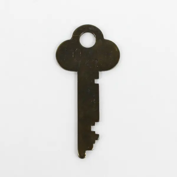 Vintage Mosler 747 N15652 Flat Safe Deposit Box Key Brass