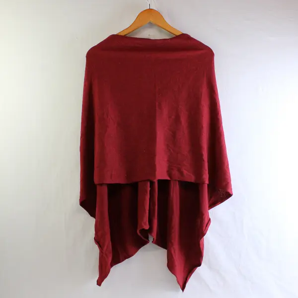 Kerisma Women's Solid Red Knit Poncho One Size