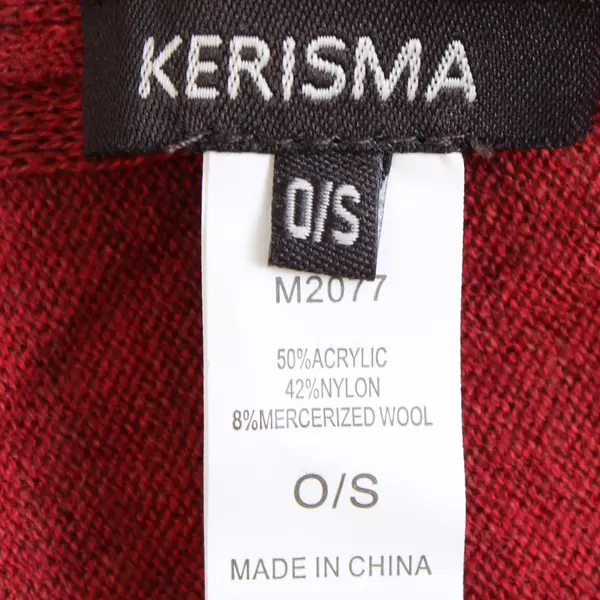 Kerisma Women's Solid Red Knit Poncho One Size