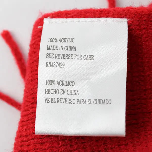 Solid Red Fringed Acrylic Knit Scarf 11" x 60"