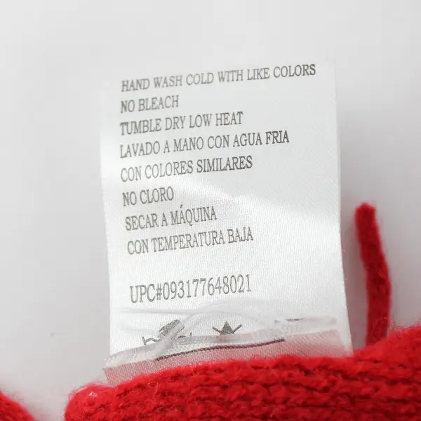 Solid Red Fringed Acrylic Knit Scarf 11" x 60"