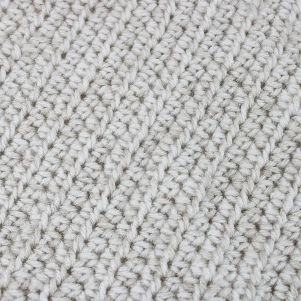 Plain Off-White Fringed Knit Scarf 10" x 60"