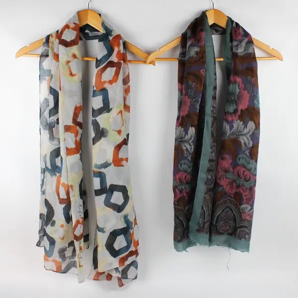 Lot of 5 Women's Boho Scarves Varied Colors Costume Outfit Accessories FLAWED