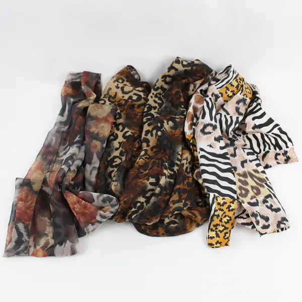 Lot of 3 Women's Lightweight Animal Print Scarves
