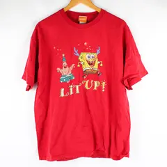 2004 Nickelodeon Spongebob Christmas T-Shirt Men's Size 2XL FLAWED