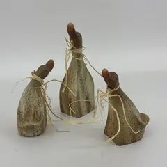 Set of 3 Hand Painted Nesting Duck Figurines