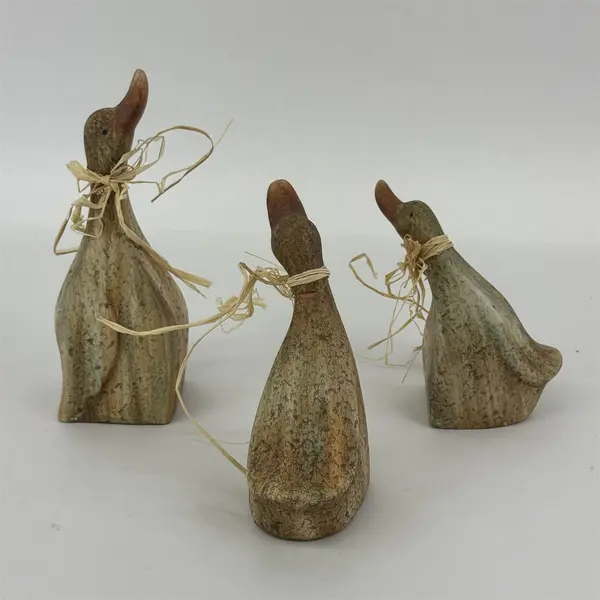 Set of 3 Hand Painted Nesting Duck Figurines