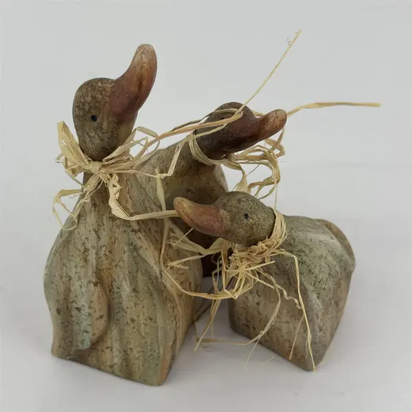 Set of 3 Hand Painted Nesting Duck Figurines