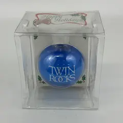 Galactic Fun Time Line Twin Rocks Cobalt Blue Glass Christmas Ornament
