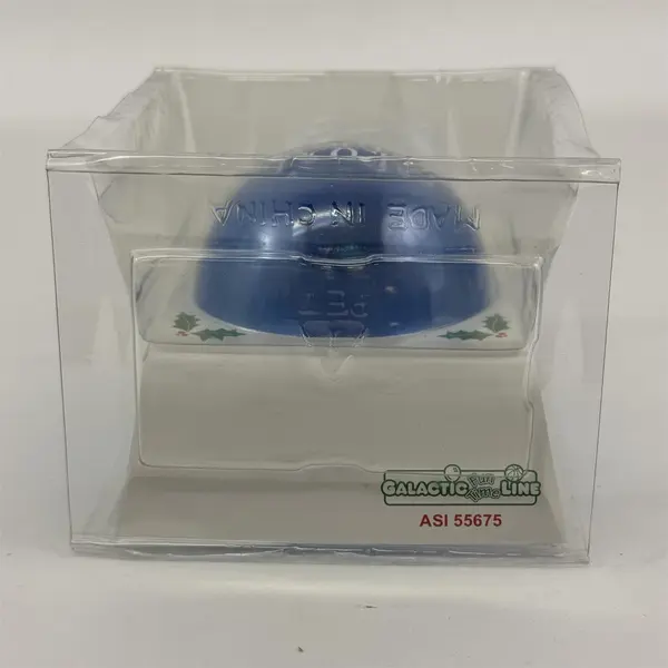 Galactic Fun Time Line Twin Rocks Cobalt Blue Glass Christmas Ornament