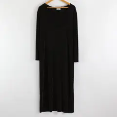 Chico's Dark Brown Semi-Sheer Long-Sleeved Maxi Dress Women's Size 2