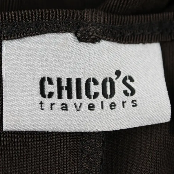 Chico's Dark Brown Semi-Sheer Long-Sleeved Maxi Dress Women's Size 2