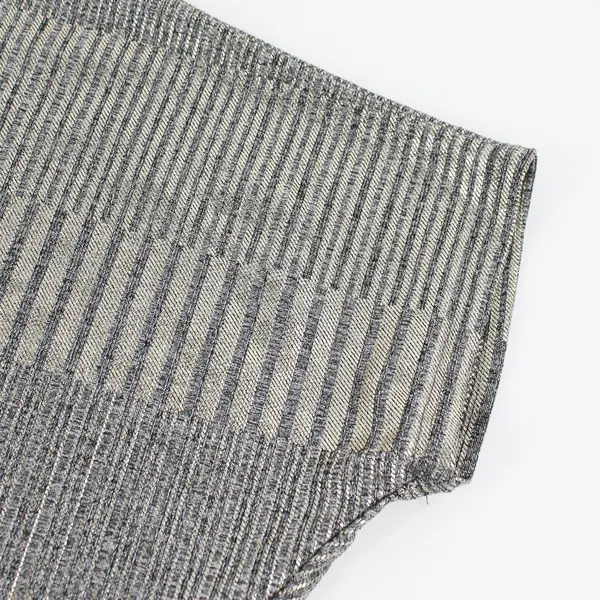 Vintage Espresso Gray and Gold Metallic Short Dolman Sleeve Top Women's Large