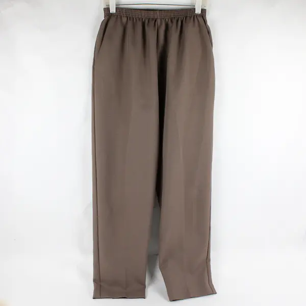Alfred Dunner Brown Tapered Leg Pull-On Pants Women's Size 14