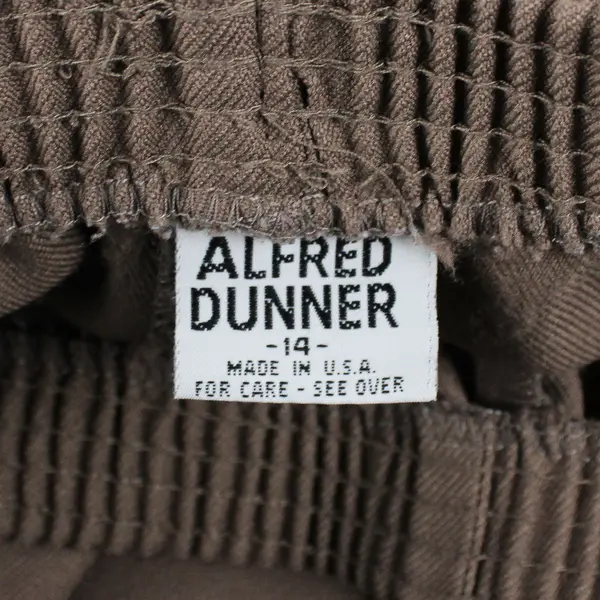 Alfred Dunner Brown Tapered Leg Pull-On Pants Women's Size 14