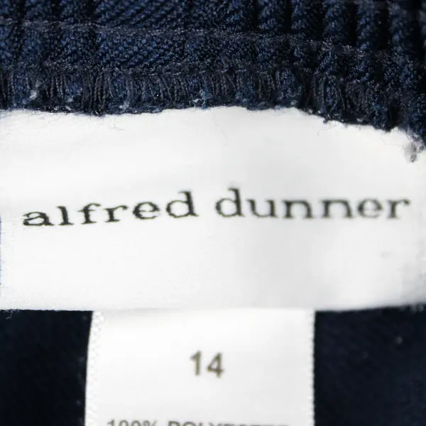 Alfred Dunner Navy Blue Tapered Leg Pull-On Pants Women's Size 14