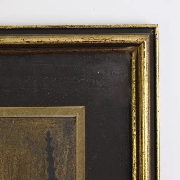 Brass Rubbing Art Medieval Couple Simon de Felbrigge and Wife  1980’s Framed