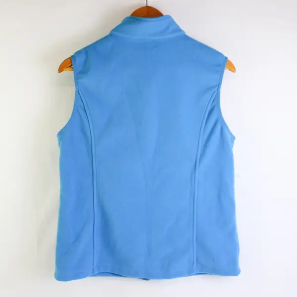 Women's Blue Full-Zip Fleece Track Vest Size Medium