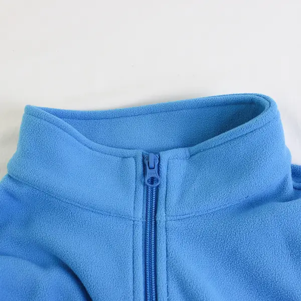 Women's Blue Full-Zip Fleece Track Vest Size Medium