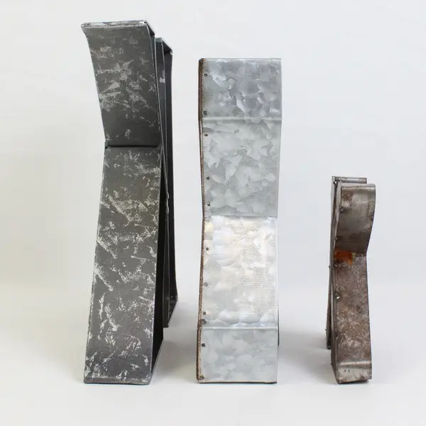 Lot of 3 Metal Letter K Free-Standing Table Decorations 4"-7"-8"