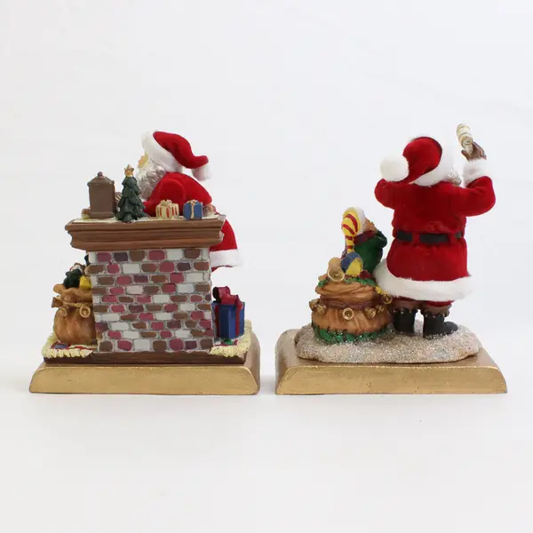 Set of 2 Santa Claus Christmas Stocking Hangers