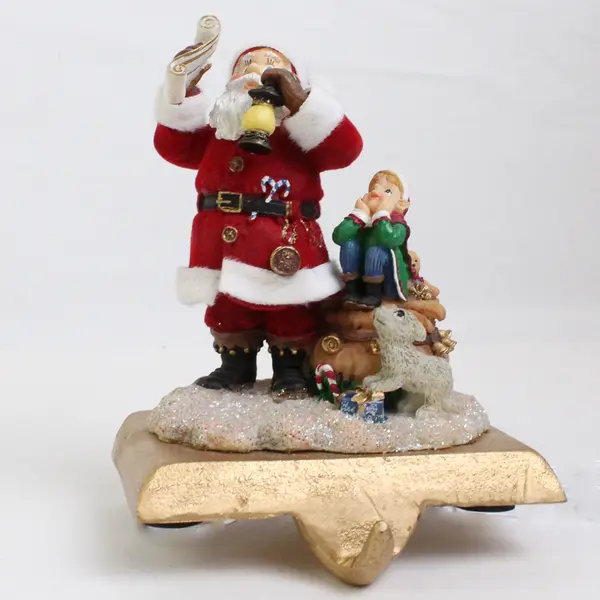 Set of 2 Santa Claus Christmas Stocking Hangers