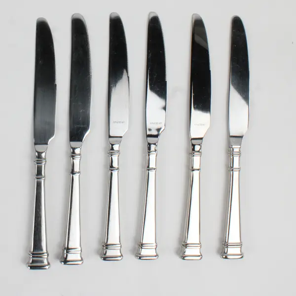 Lot Of 6 Oneida Silver Prose (Stainless) Flatware Dinner Knives 9.5" Long