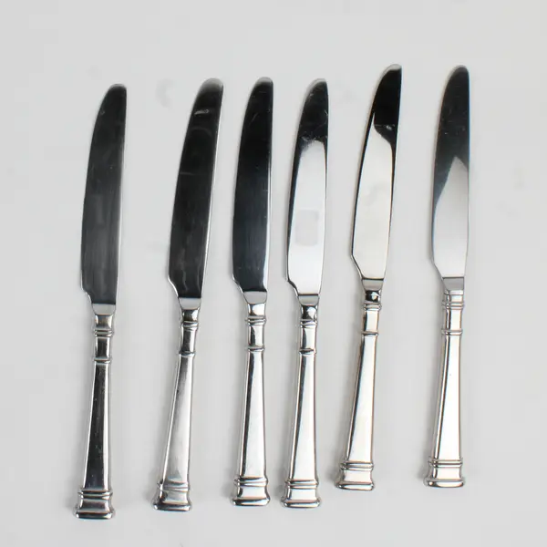 Lot Of 6 Oneida Silver Prose (Stainless) Flatware Dinner Knives 9.5" Long