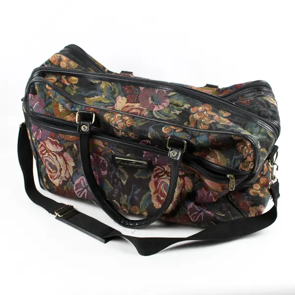 Gloria Vanderbilt Floral Tapestry Carry-On Duffle Bag Luggage