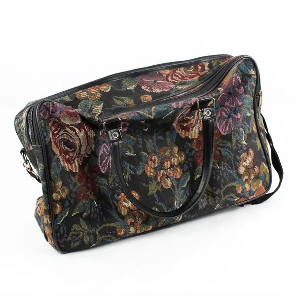 Gloria Vanderbilt Floral Tapestry Carry-On Duffle Bag Luggage
