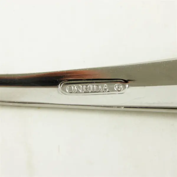 Lot Of 5 Oneida Silver Pluma (Stainless) Flatware Soup Spoons 7.25" Long