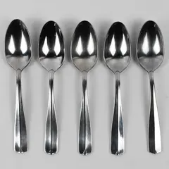 Lot Of 5 Oneida Silver Pluma (Stainless) Flatware Teaspoons 6.5" Long
