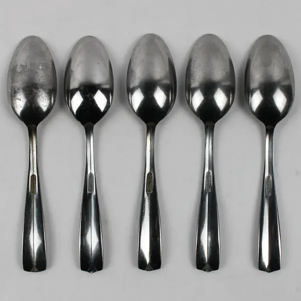 Lot Of 5 Oneida Silver Pluma (Stainless) Flatware Teaspoons 6.5" Long