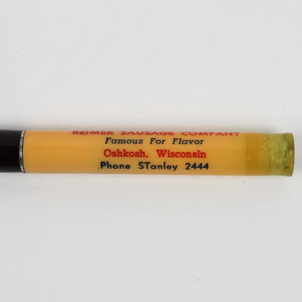 Vintage Mechanical Pencil Reimer Sausage Company Oshkosh Wisconsin 