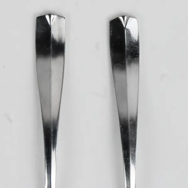 Lot Of 4 Oneida Silver Pluma (Stainless) Flatware 2 Soup Spoons & 2 Dinner Forks