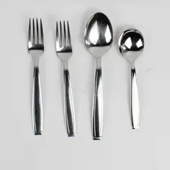 Lot Of 4 Oneida Silver Piloti (Stainless) Flatware 2 Dinner Forks & 2 Spoons