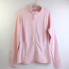 Bebe Sport Women's L Pink Scuba Full Zip Mesh Logo Long Sleeve Activewear Jacket