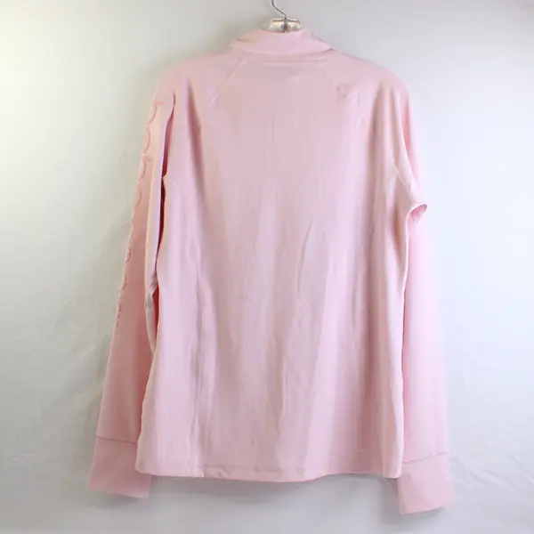 Bebe Sport Women's L Pink Scuba Full Zip Mesh Logo Long Sleeve Activewear Jacket