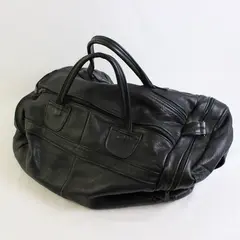 Ideal Black Genuine Leather Weekender Duffle Bag