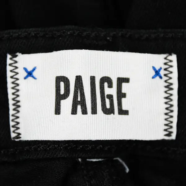 Paige Women's 38 Black Verdugo Ankle Tapered Leg Denim Stretch Jeans